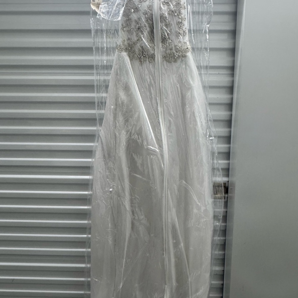 CLEARANCE -Christina Wu Wedding Dress - Size 6 – Strapless Beaded Bodice – NWT - Picture 3 of 16